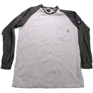 Bocomal FR Flame Resistant Shirt Workwear Cotton Men XL Gray Utility Casual Top